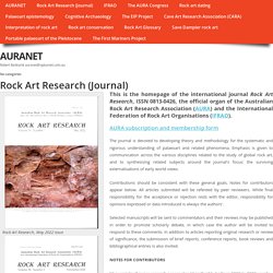 Rock Art Research (Journal) – AURANET