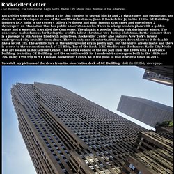 New York - Rockefeller Center, GE Building, Avenue of the Americas, Radio City Music Hall, NBC Studios