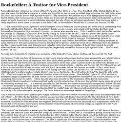 Rockefeller: A Traitor Vice President