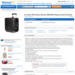 ION Audio IPA16 BLOCK ROCKER AM/FM Portable Speaker System, iPod Dock Speaker System, All-In-One Sound System, PA Sound System