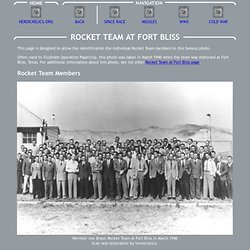Rocket Team at Fort Bliss