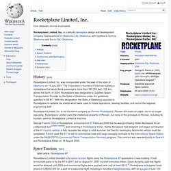 Rocketplane Limited, Inc.