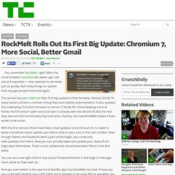 RockMelt Rolls Out Its First Big Update: Chromium 7, More Social, Better Gmail