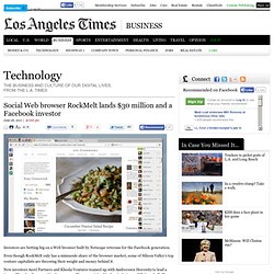 Social Web browser RockMelt lands $30 million and a Facebook investor