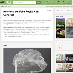 How to Make Fake Rocks with Concrete