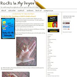 Rocks In My Dryer: Works For Me: Teaching a Child To Hold a Pencil