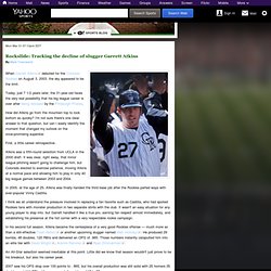 Rockslide: Tracking the decline of slugger Garrett Atkins - Big League Stew - MLB Blog
