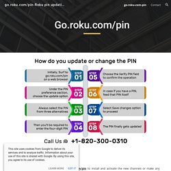 go.roku.com/pin-Roku pin updation and creation