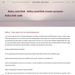 roku.com/link - roku.com/link create account - roku link code