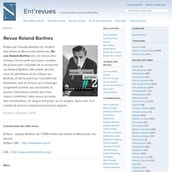 Revue Roland Barthes