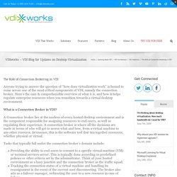 Role Of Connection Brokering In VDI