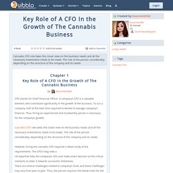 Key Role of A CFO In the Growth of The Cannabis Business