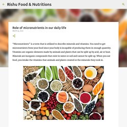 Role of micronutrients in our daily life