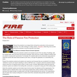 The Role of Passive Fire Protection