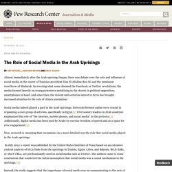 The Role of Social Media in the Arab Uprisings
