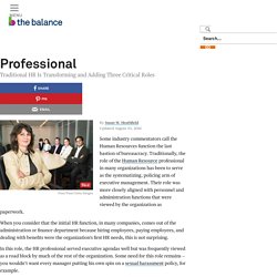 The New Roles of the Human Resources Professional