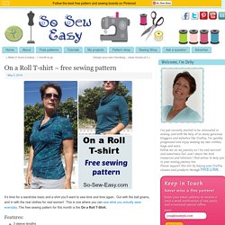 On a Roll T-shirt - free sewing pattern