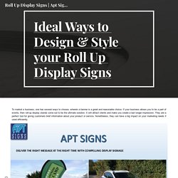 Roll Up Display Signs