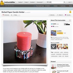 Rolled Paper Candle Holder