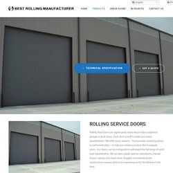 ROLLING SERVICE DOORS – Best Rolling Manufacturer