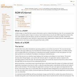 ROM-VS-Kernel - XDA-Developers