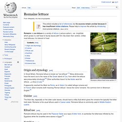 Wiki: Romaine Lettuce