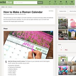 How to Make a Roman Calendar: 6 steps