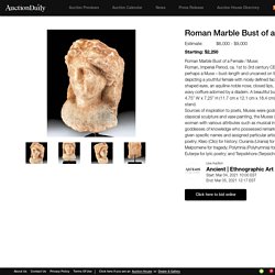 Roman Marble Bust of a Female / Muse