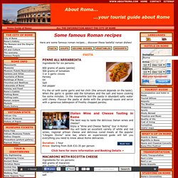 Roman Recipes: a taste of Rome cuisine