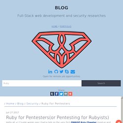 Roman Rott - Ruby for pentesters