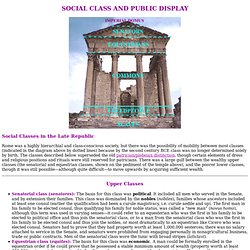 Roman Social Class and Public Display