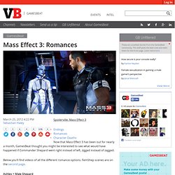 Mass Effect 3: Romances