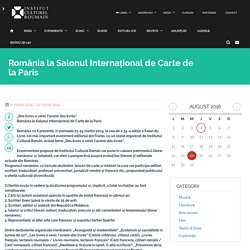 România la Salonul Internațional de Carte de la Paris