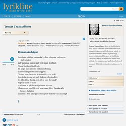 Romanska bågar (Tomas Tranströmer) · Lyrikline.org