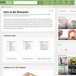 How to Be Romantic: 5 steps