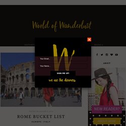 Rome Bucket List