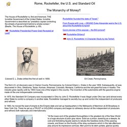 Rome, Rockefeller, the U.S. and Standard Oil.