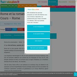 Rome et la romanisation – 6ème – Cours – Rome