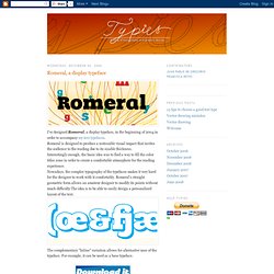 Romeral, a display typeface