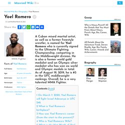 Yoel Romero - Net Worth, Age, Bio, Wiki, Fact, Nationality - Married Wiki Bio