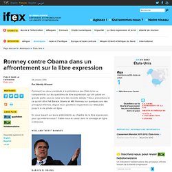 Romney contre Obama dans un affrontement sur la libre expression