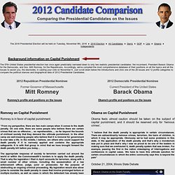Romney vs Obama on Capital Punishment