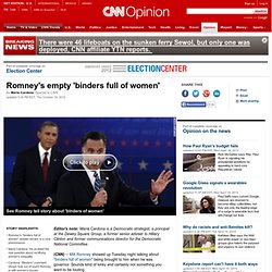 Romney's empty 'binders full of women'