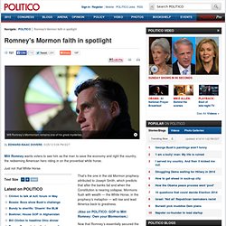 Mitt Romney's Mormon faith in the spotlight - POLITICO.com - Waterfox