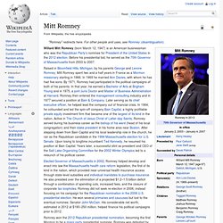 Mitt Romney - Wiki
