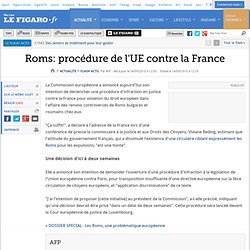 Roms: procédure de l'UE contre la France