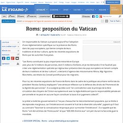 Roms: proposition du Vatican