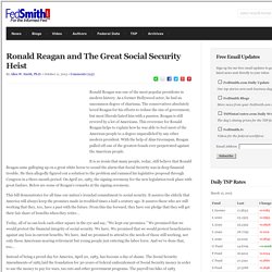 Ronald Reagan and The Great Social Security Heist : FedSmith.com
