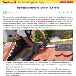 Top Roof Maintenance Tips For Your Roofs
