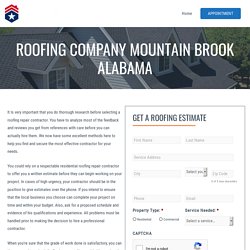 Roofing Company in Mountain Brook Alabama